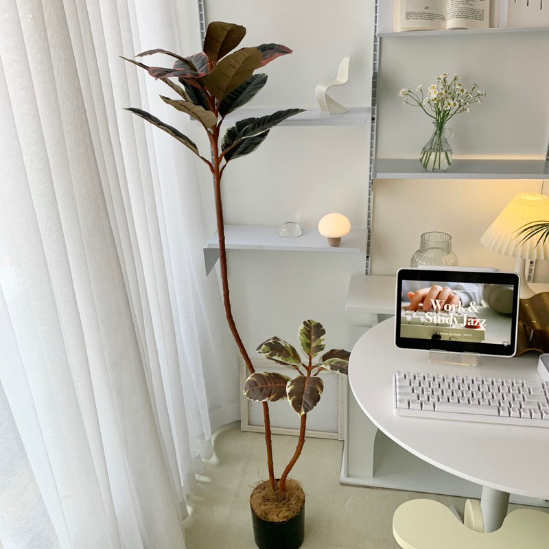 [พร้อมส่ง] Jnihouse : ต้นยางอินเดียประดิษฐ์ (Rubber Plant)(Tree)