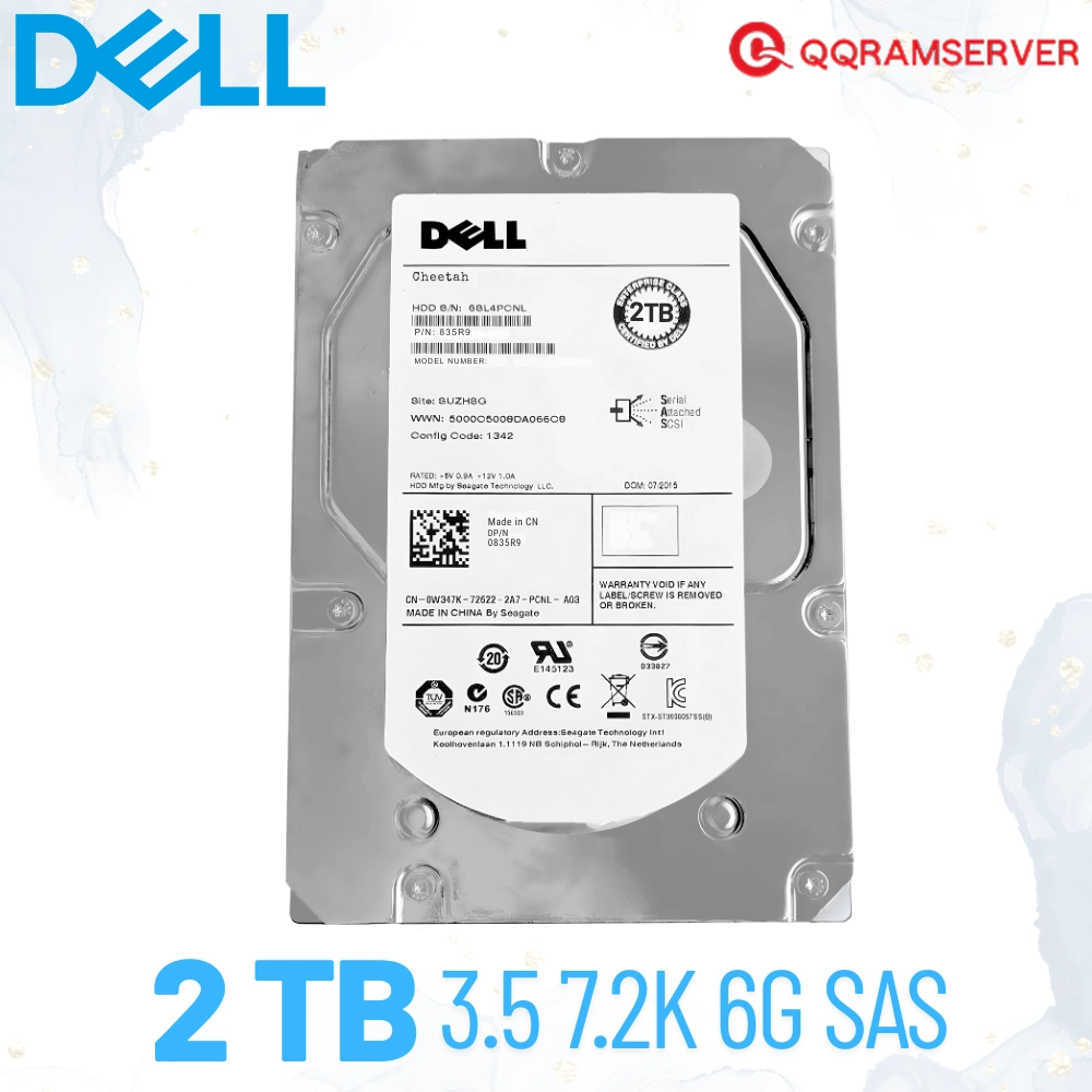 Dell HDD Server 2TB SAS 6Gbps 7.2K 835R9 Harddisk Server