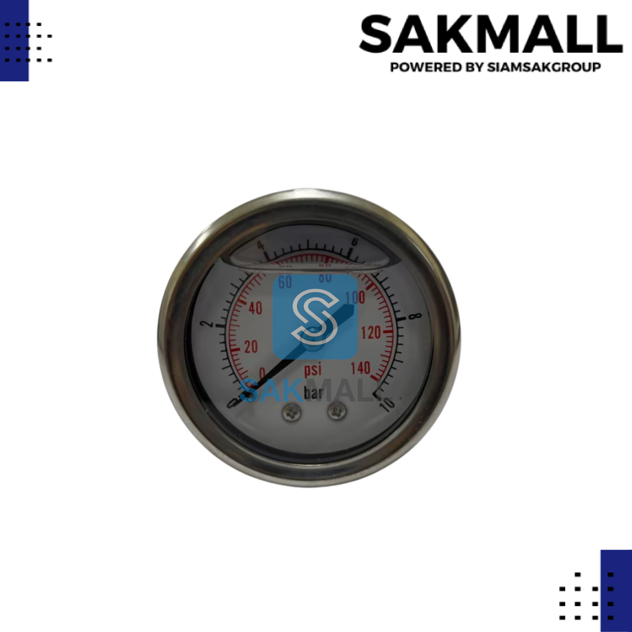 Pressuse Gauge ออกหลัง X-50 น้ำมัน(10 Bar -140 Psi)