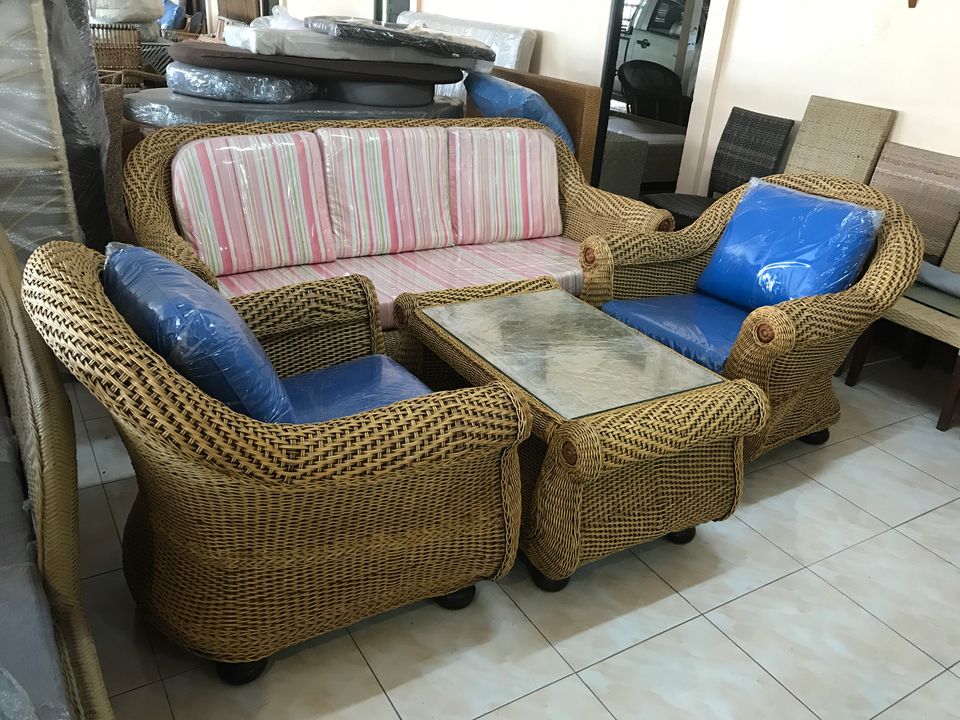 ชุดรับแขกหวายแท้สุพรรณหงส์