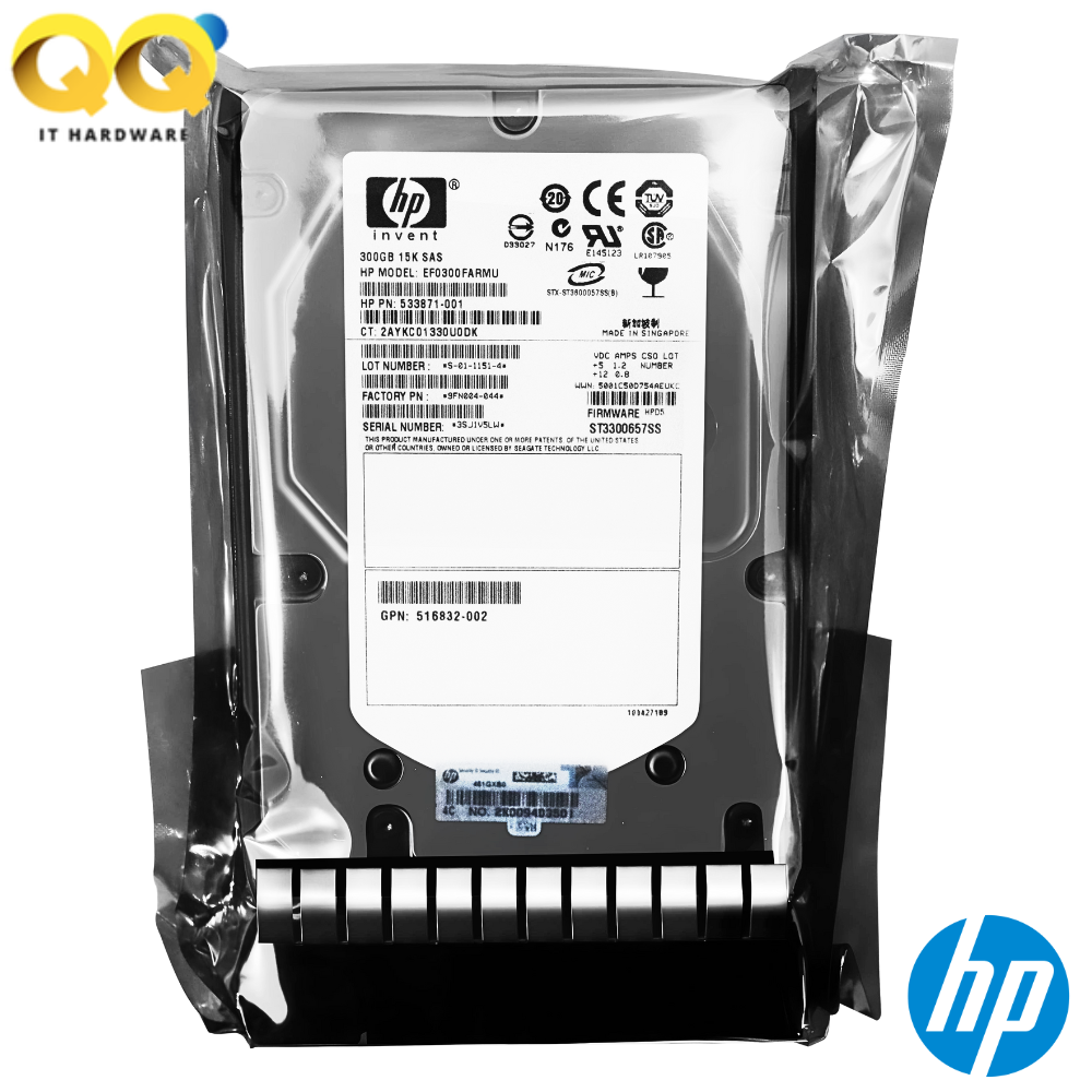HDD Server HP 300GB SAS6 ของแท้ ประกัน1ปี สำหรับ HP G1-G7
