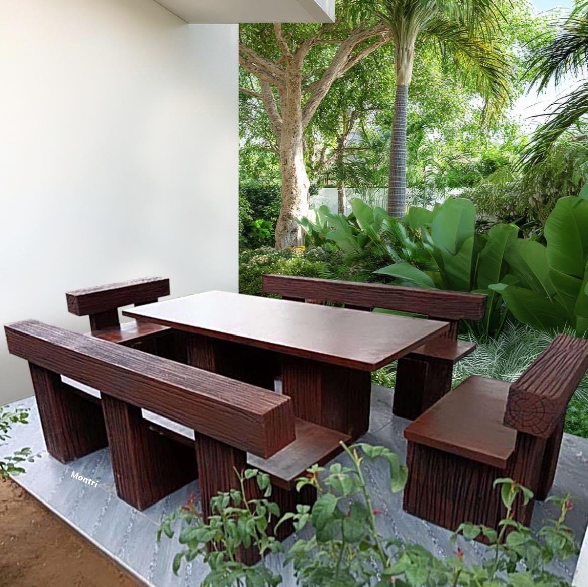 โต๊ะและเก้าอี้ลายไม้ธรรมชาติ ดีไซน์คลาสสิกทันสมัย ขนาดใหญ่พิเศษ เหมาะสำหรับ 10-12 คน