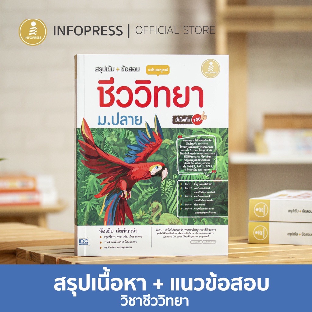 Infopress (อินโฟเพรส) สรุปเข้ม + ข้อสอบ ชีววิทยา ม.ปลาย ฉบับสมบูรณ์ มั่นใจเต็ม 100 - 71502