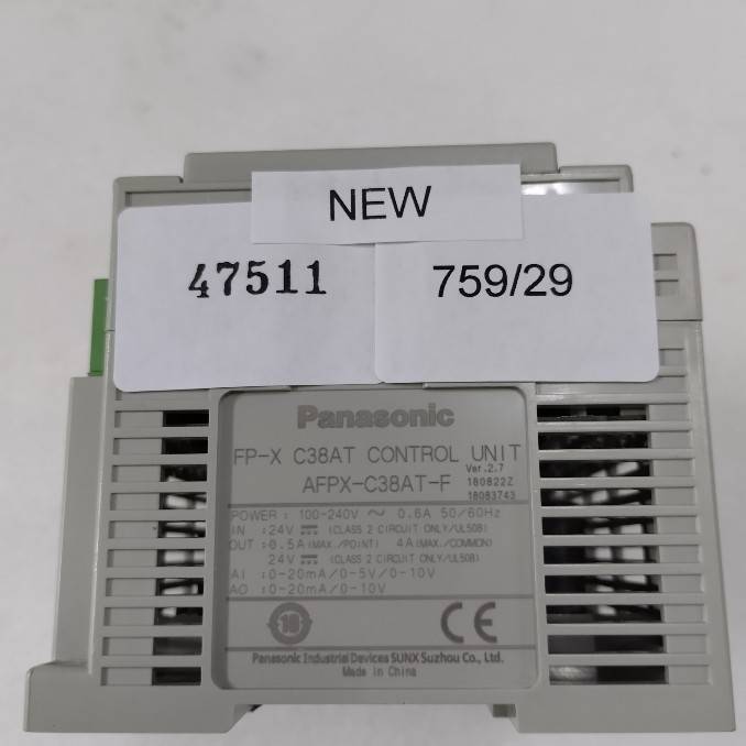 PLC " PANASONIC " MODEL : AFPX-C38AT-F