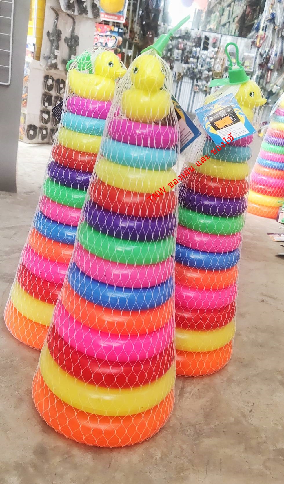 ของเล่น โยนห่วงเสริมพัฒนาการเด็ก โยนห่วงเป็ด สีสันสดใส รูปถ่ายจากสินค้าจริงๆ มี 2 ขนาด