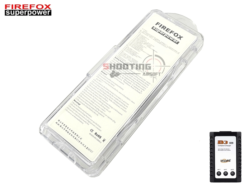 Set แบตลิโพ Firefox 20c 1200mAh 11.1v (สำหรับAK) พร้อมเครื่องชาร์จ B3
