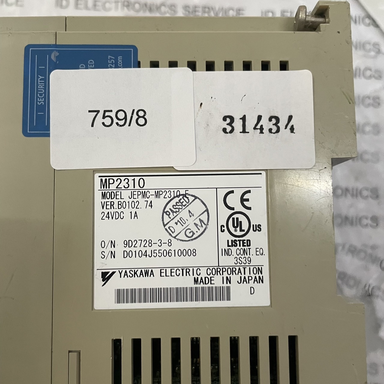 PLC " YASAWA " MODEL : JEPMC-MP2310-E