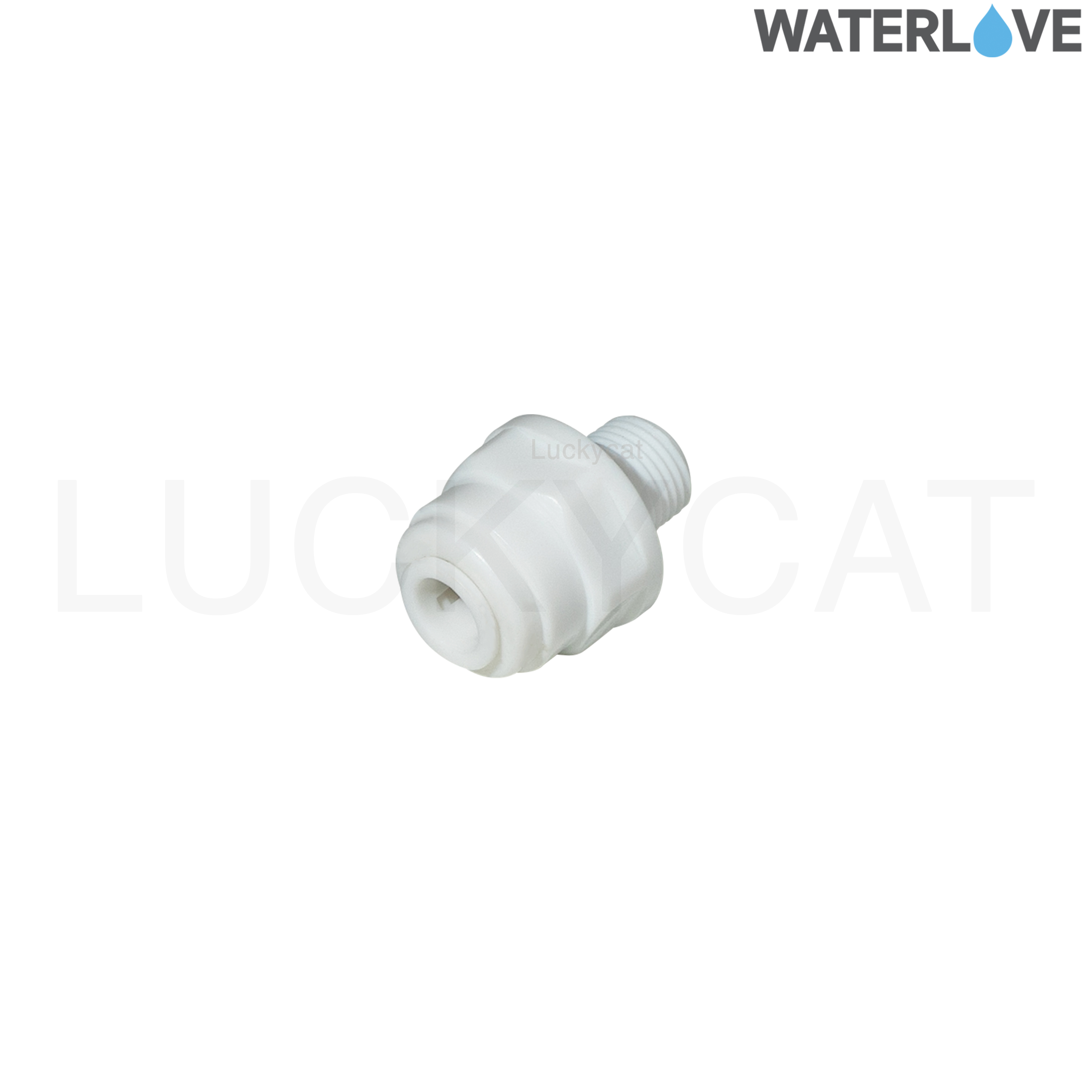 ข้อต่อตรงสวมเร็ว เกลียวนอก 1/4'' 1/8" สำหรับสายน้ำ PE สายเครื่องกรองน้ำ