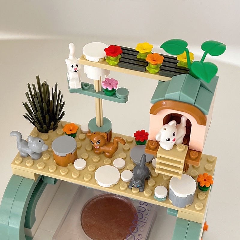 [พร้อมส่ง] Jnihouse : Brick treasure chest (Cat Box) ตัวต่อกล่องใส่ของ