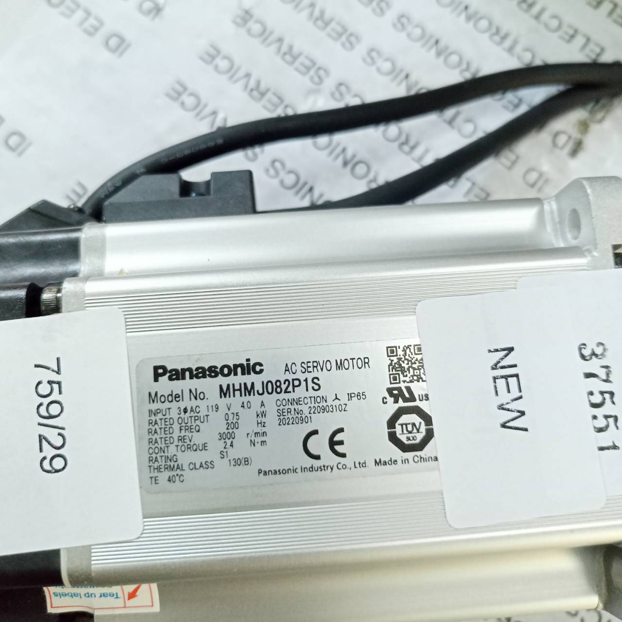 SERVO MOTOR " PANASONIC " MODEL : MHMJ082P1S