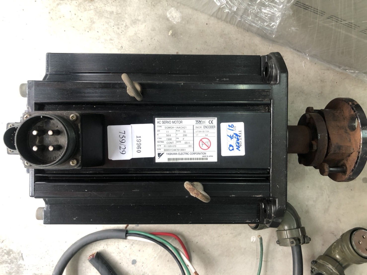 SGMGH-1AACA21 SERVO MOTOR "YASKAWA"