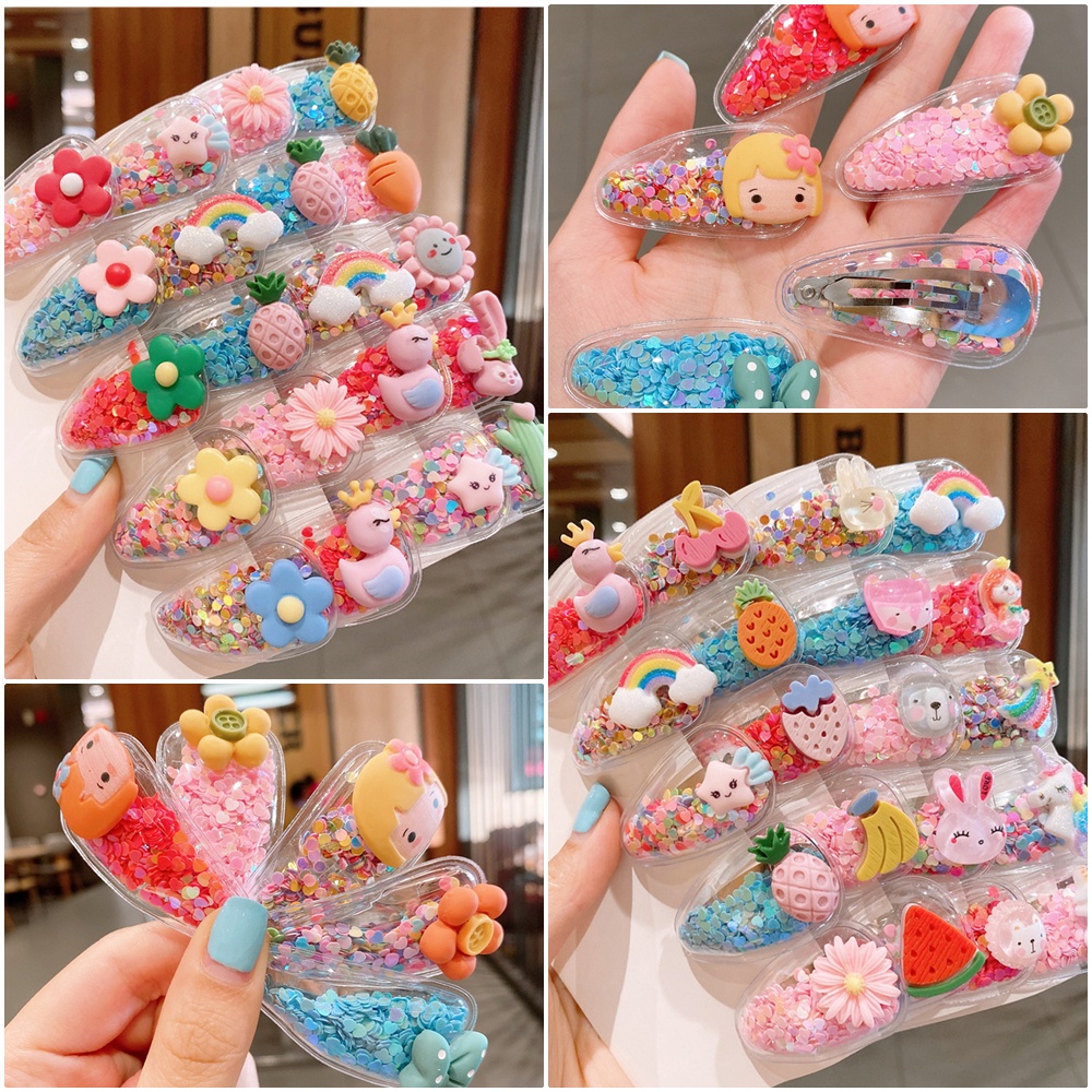 กิ๊บป็อกแป๊ก ติดผมเด็ก น่ารักมาก ใน1 ชุด ได้กิ๊บ 10 ชิ้น พร้อมส่ง