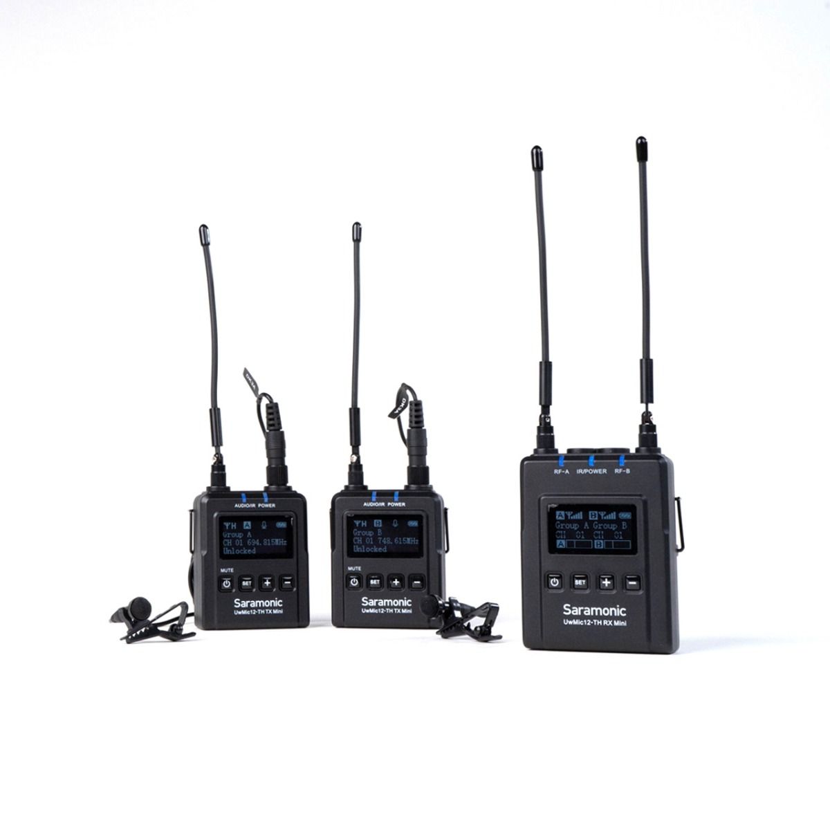 Saramonic Uwmic12 TH Mini Kit2 ไมค์ไวเลสไร้สาย รับ 1 ส่ง 2