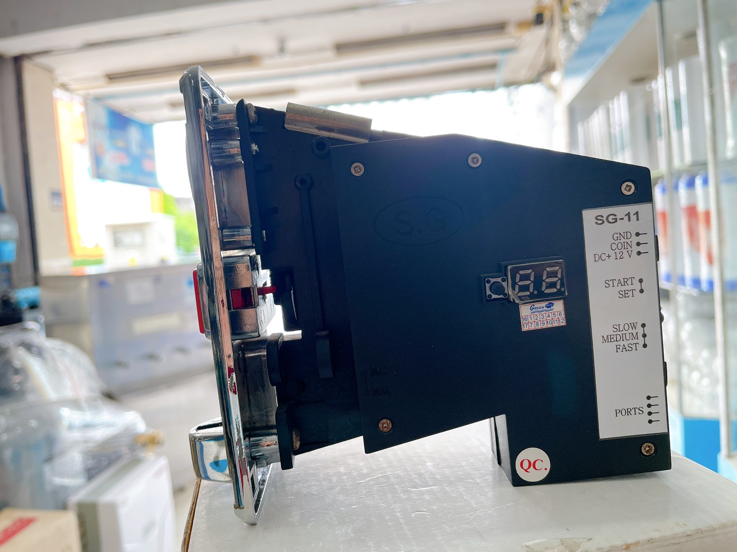 ช่องหยอดเหรียญตู้น้ำ ตัวหยอดเหรียญ ที่หยอดเหรียญ