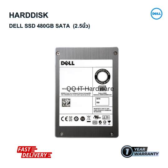 Harddisk Server Dell SSD 480GB SATA 6Gbps 2.5" ใหม่ ราคาพิเศษ พร้อมส่ง สำหรับ Dell PowerEdge R740 T330 T440 R520 R530