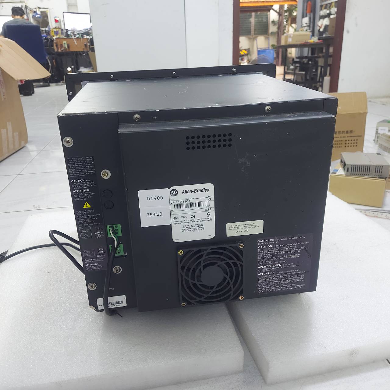 LCD TOUCH SCREEN " ALLEN-BRADLEY " MODEL : 2711E-T14C6