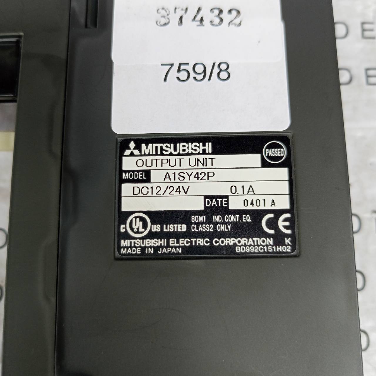 PLC " MITSUBISHI " MODEL : A1SY42P