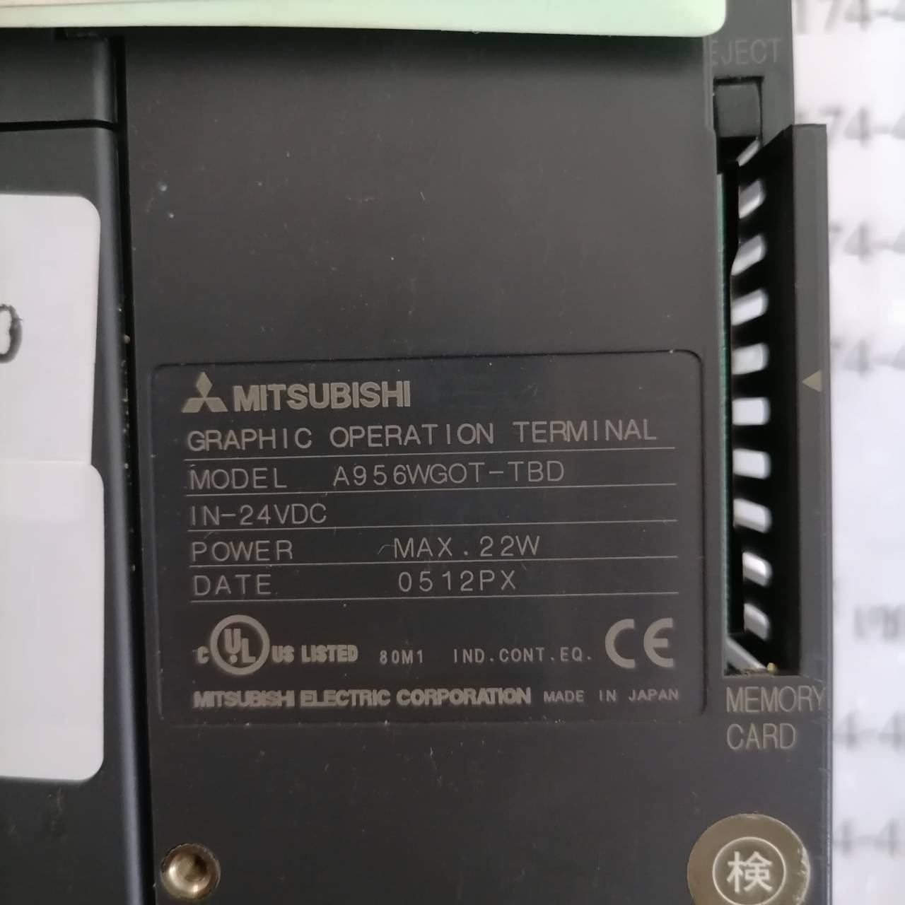 LCD TOUCH SCREEN " MITSUBISHI " MODEL : A956WGOT-TBD