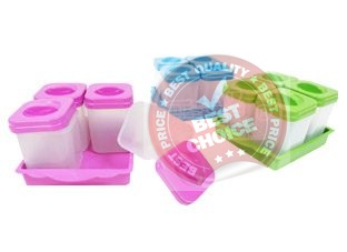 P00313 ชุดเครื่องปรุงเหลี่ยมจตุรัส 4 ใบ (15*19.5*11 cm) No.176 (ราคาส่งต่อ 12 ชุด)