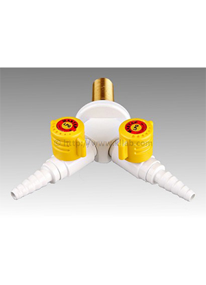ก๊อกแก๊ส LPG 2 ทาง 90 องศา แบบติดผนัง รุ่น BF647-000 ยี่ห้อ MASTAP