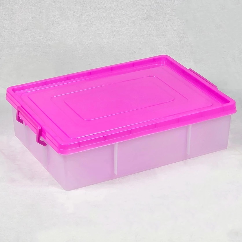 P05765 กล่องฝาล๊อค 17 ลิตร (กว้าง 35 xยาว 49 x สูง 14 ซม.) เกรดเอ สีหวาน No.189 (ราคาส่งต่อ 1โหล: 12 ใบ:115 บ ต่อใบ)