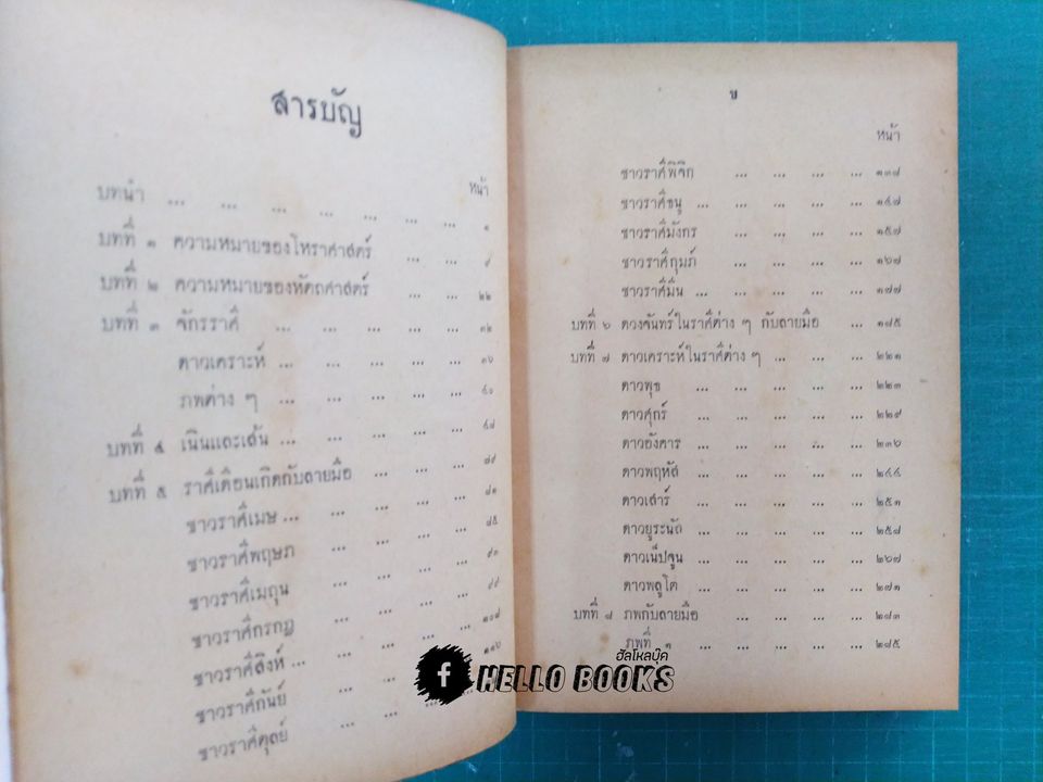 ตำรา โหรา-หัตถศาสตร์