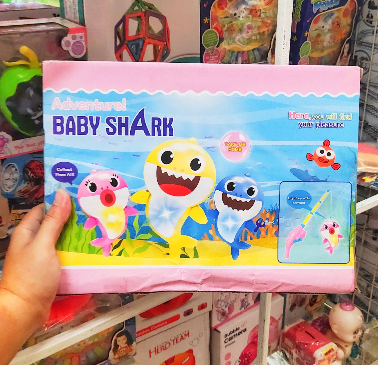 ของเล่นตกปลา เบบี้ชาร์ค ของเล่นตกปลาแม่เหล็ก ฉลามเบบี้ชาร์ค น่ารัก พร้อมจัดส่ง