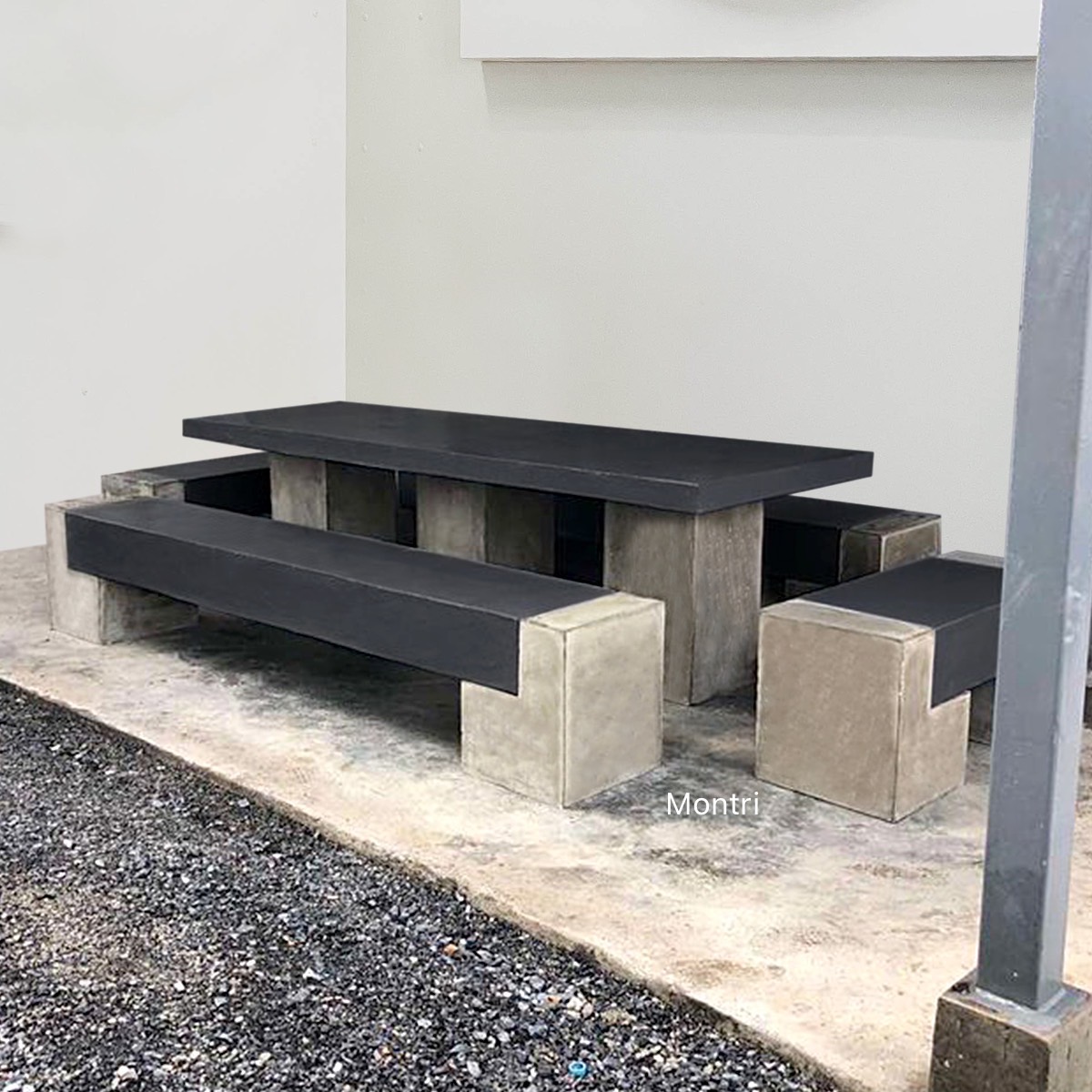 ชุดโต๊ะซีเมนต์โมเดิร์นบล็อค ตอบโจทย์ทุกความต้องการ แข็งแกร่ง วางกลางแจ้งหรือในร่มได้ คุ้มค่า ส่งตรงจากโรงงาน ขนาด 2.5 เมตร