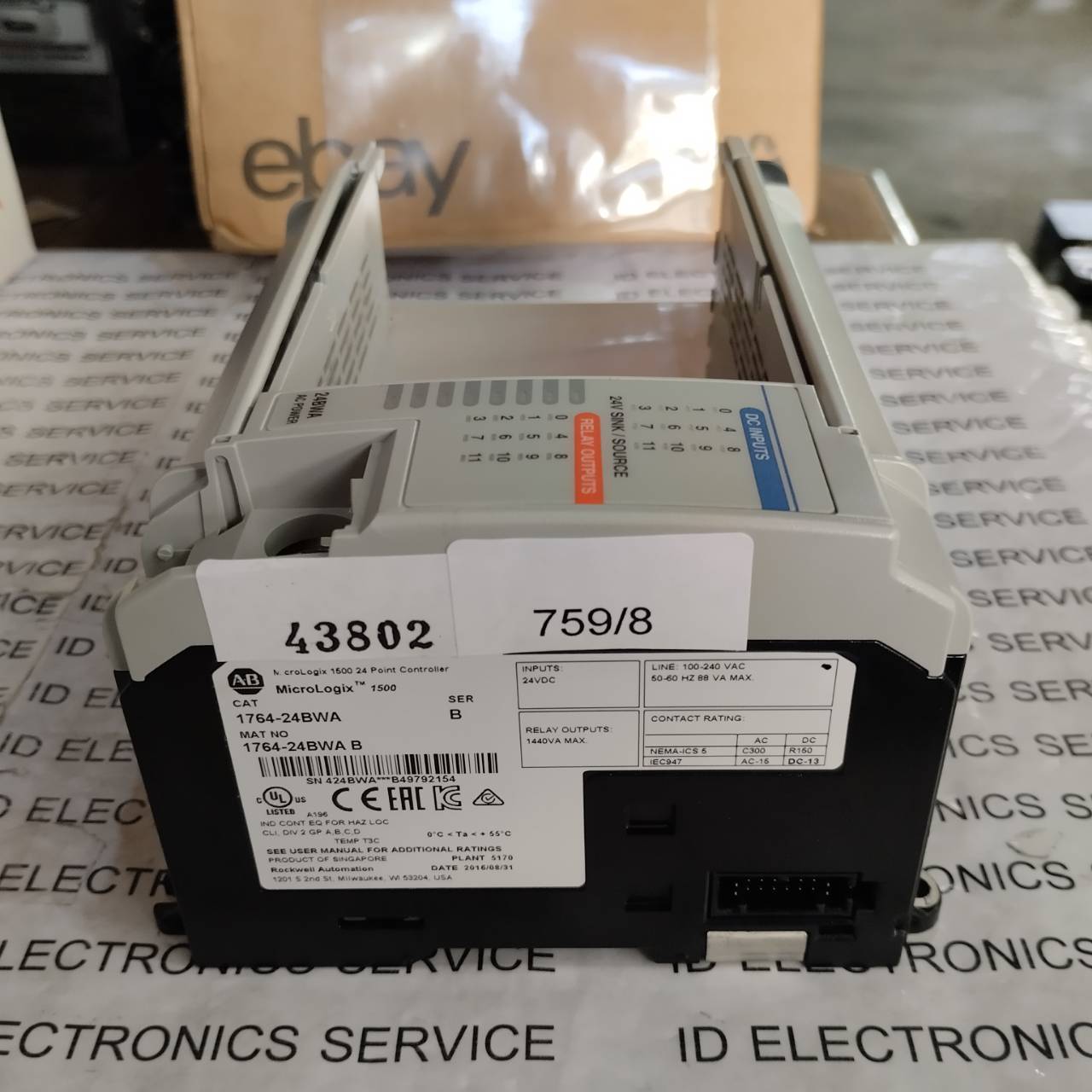 PLC " ALLEN-BRADLEY " MODEL : 1764-24BWA