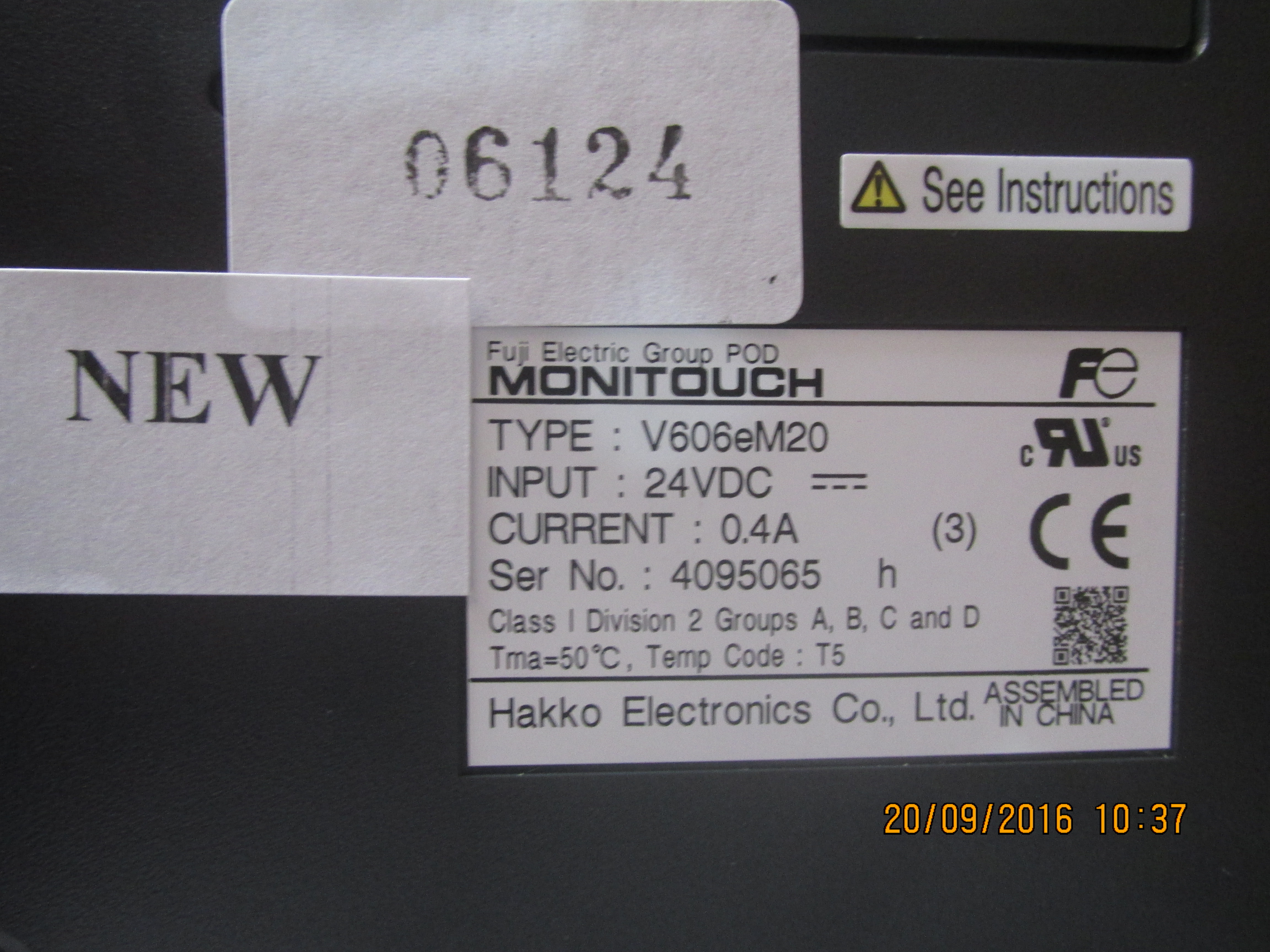HMI " HAKKO " MODEL : V606EM20