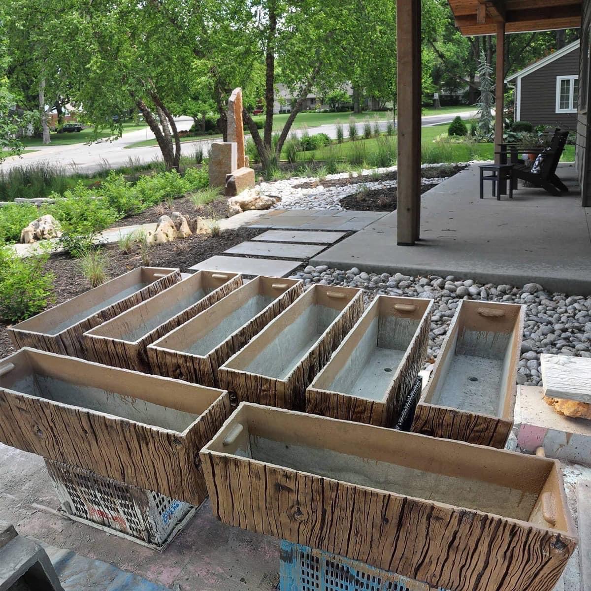 กระถางคอนกรีตลายไม้ เกรดพรีเมียม คุณภาพระดับห้าง ดีไซน์แปลกใหม่ไม่ซ้ำใคร