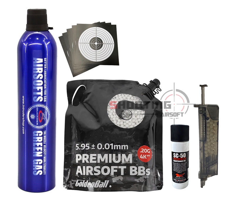 เซตสุดคุ้ม ลูก Goldenball 0.20g แกส ซิลิโคน โหลดเดอร์ เป้ากระดาษ