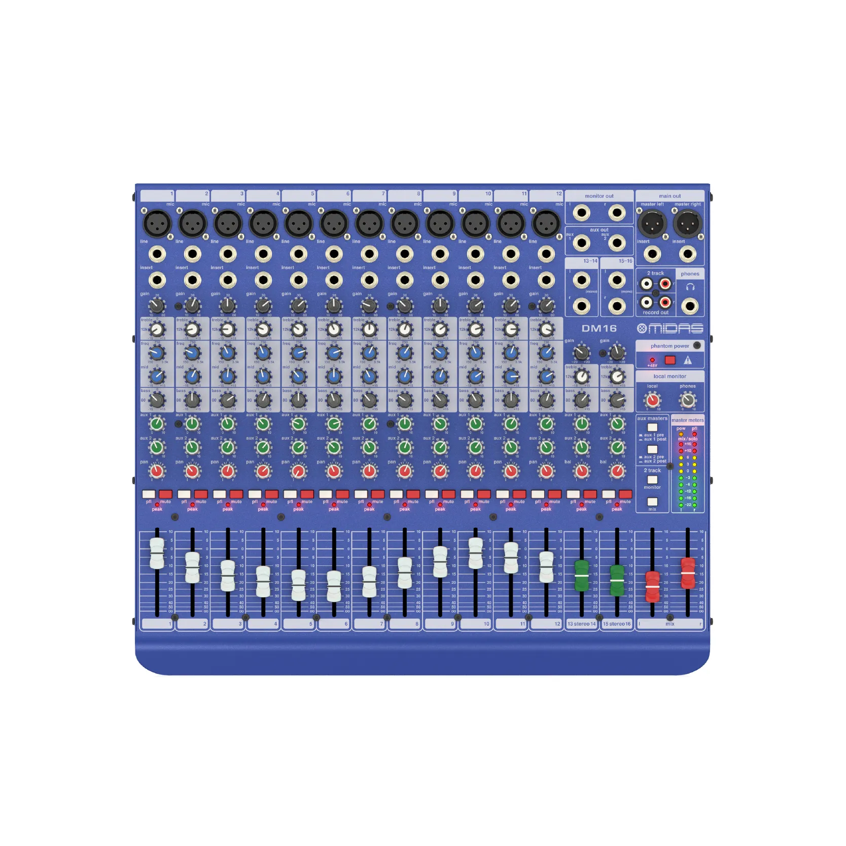 MIDAS DM16 Analogue Live and Studio Mixer 16 Input
