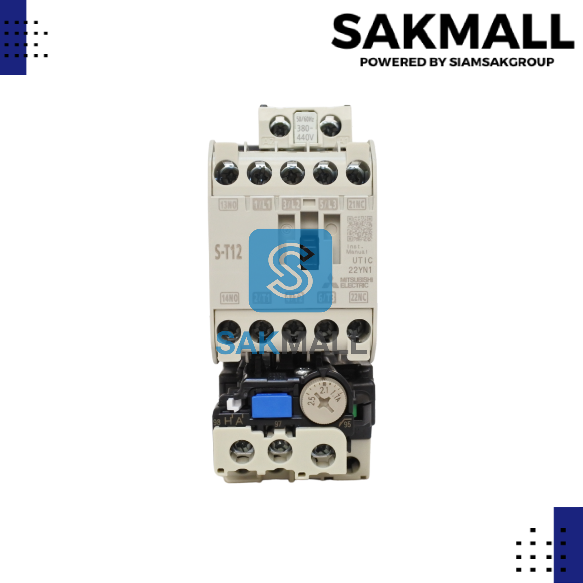 ชุดสตาร์ทเตอร์มิตซูบิชิ MSO-T12 400V. (1.7-2.5A)