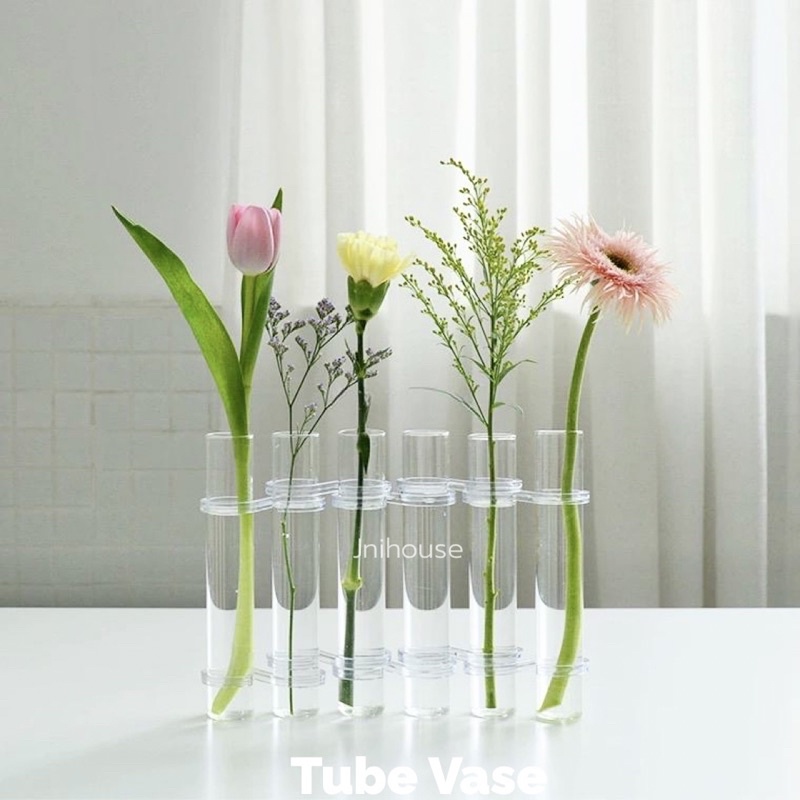 [พร้อมส่ง] Jnihouse : แจกันแท่งใส แจกันแก้ว (Tube Vase)
