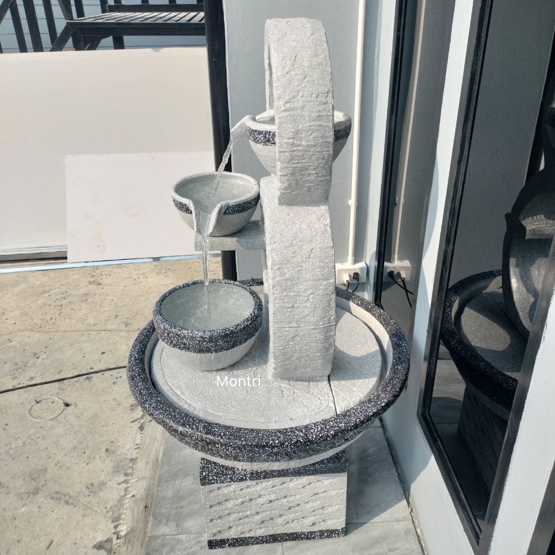 ชุดน้ำล้นเสริมฮวงจุ้ยเลข 8 ไซน์มินิ เหมาะสำหรับพื้นที่จำกัด ชุดน้ำตกเสริมฮวงจุ้ย ผ่อนคลายด้วยเสียงน้ำ สวยงานตามหลักฮวงจุ้ย