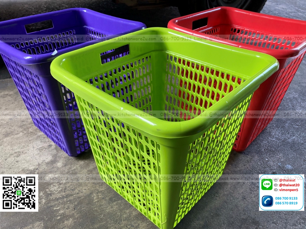 P11227 ตะกร้าเหลี่ยม (30*30*34 cm) สีหวาน No.74 ราคาส่งต่อ 1 โหล: 12 ใบ