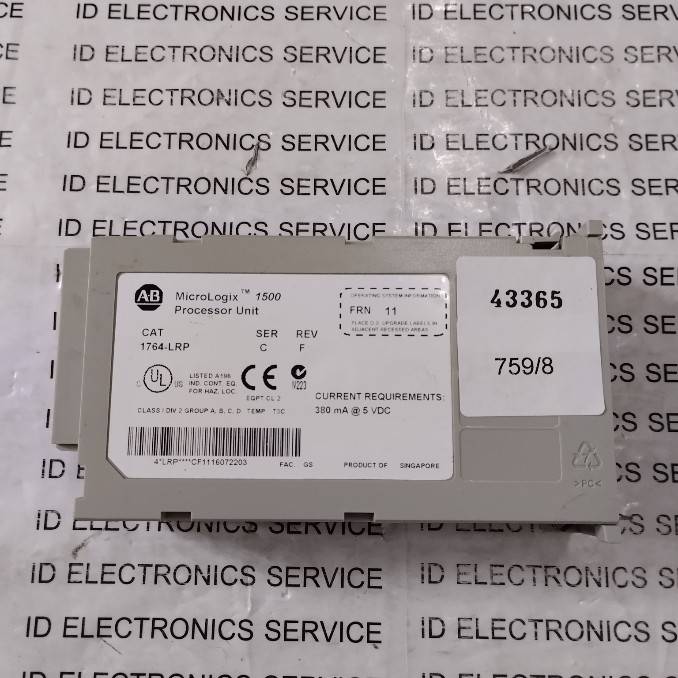 PLC " ALLEN-BRADLEY " MODEL : 1764-LRP