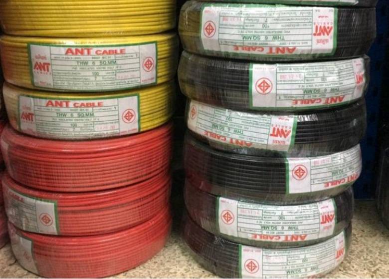 สายไฟ THW 1x6 SQ.MM ยาว100M ยี่ห้อ ANT CABLE