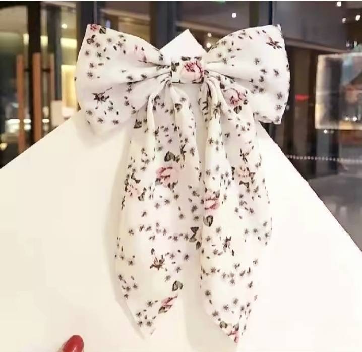 💗มาหยากิ๊ฟช้อป💗กิ๊บติดโบว์หนีบผมพริ้ว โบว์สามชั้น หวานๆ สำหรับนักเรียน สีเรียบ น่ารัก แฟชั่น กิ๊บหนีบผมสำหรับวัยรุ่น ขนาด 4.5 นิ้ว