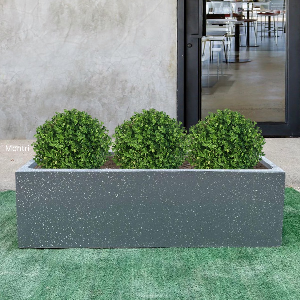 กระถางทรงรางยาว กระถางต้นไม้ set 10 ใบ ลงสีคุณภาพพร้อมเคลือบเงาสามารถวางได้ทั้งกลางแจ้งและในร่ม ขนาด 30*100* cm. วัสดุเป็นปูน