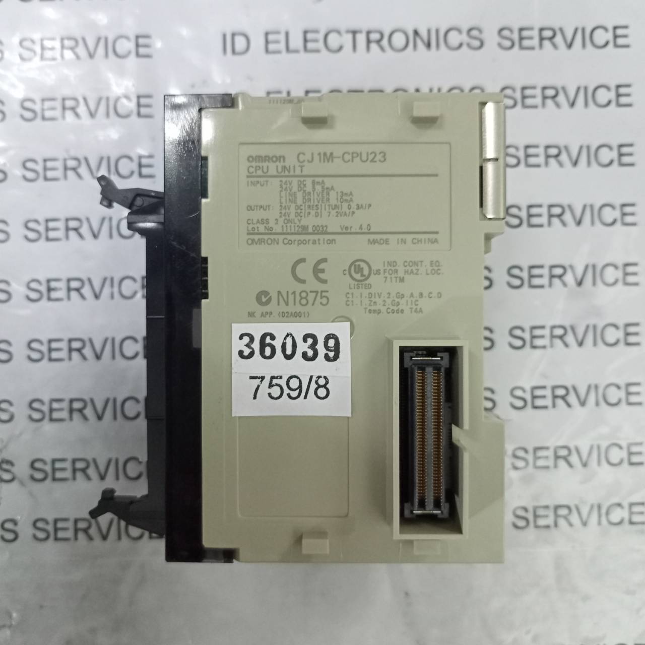 PLC " OMRON " MODEL : CJ1M-CPU23