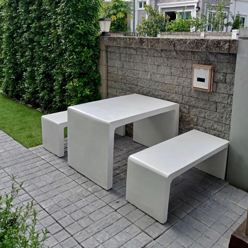 ชุดโต๊ะสนาม โต๊ะสนาม ชุดโต๊ะปูนซีเมนต์สไตล์ลอฟท์ โต๊ะปูนลอฟท์ โต๊ะปูนสไตล์ลอฟท์ แต่งบ้านสไตล์ Modern Classic