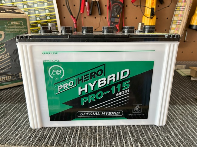 แบตเตอรี่แบตรถกระบะ Pro hero Hybrid Pro-115L น้ำไฮบริด 70แอมป์