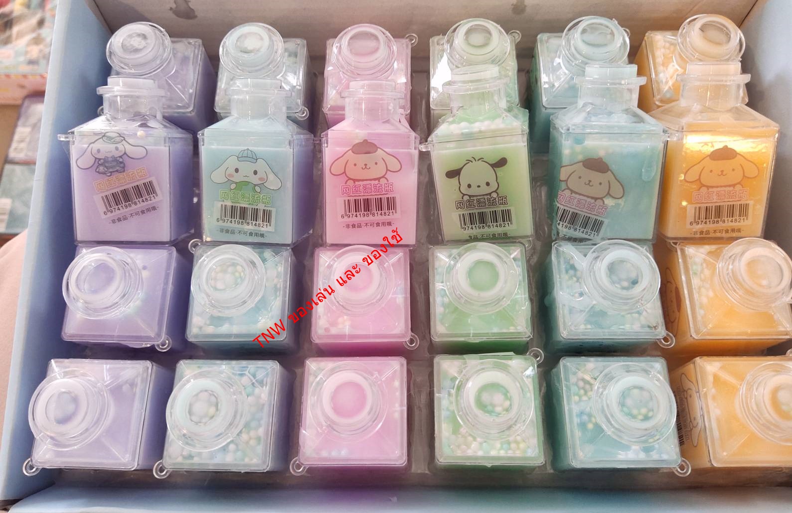 สไลม์ขุ่น สไลม์จิ๋ว มี 6 สี สไลม์ยืด น้ำลายเอเลี่ยน สีพาสเทล (เเพ็ค 3 ขวด ) คละสี