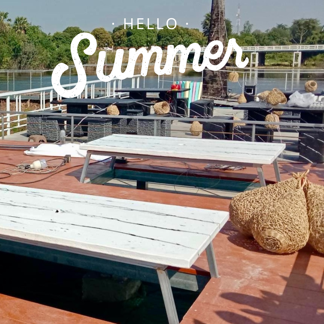 แผ่นท็อปโต๊ะ แผ่นท๊อปโต๊ะ เจาะรูตรงกลางเพื่อใส่ร่ม ,หรือเจาะรูเพื่อวางเตาปิ้งย่าง