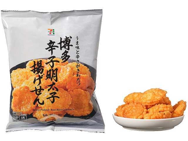 เซมเบ้ ข้าวเกรียบกรุบกรอบ รสไข่ปลา 7-11 Seven Eleven Premium Hakata Spicy Mentaiko Fried Senbei 68g