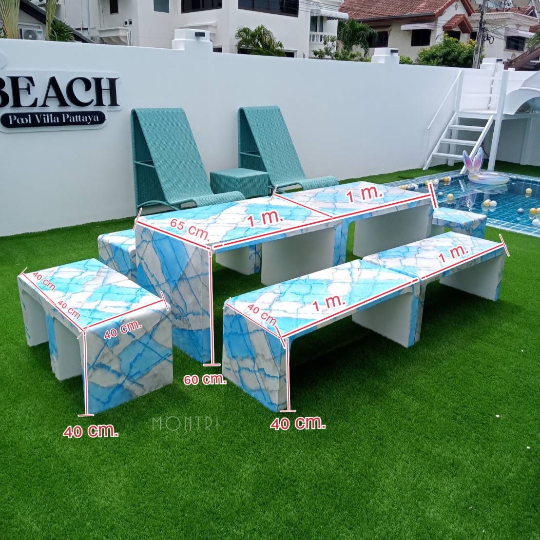 ชุดโต๊ะสนาม โต๊ะสนาม โต๊ะสนามกลางแจ้ง ชุดโต๊ะสนามกลางแจ้ง โต๊ะสนามใกล้ฉัน ขนาด 2 เมตร ชุด 14 ที่นั่ง