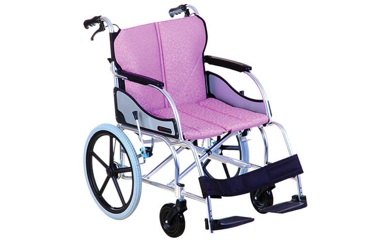รถเข็นวีลแชร์น้ำหนักเบา แบรนด์ญี่ปุ่น Matsunaga Wheelchair (車いす) รุ่น MWSL2D สะดวกพกพา กะทัดรัด น้ำหนักเบา