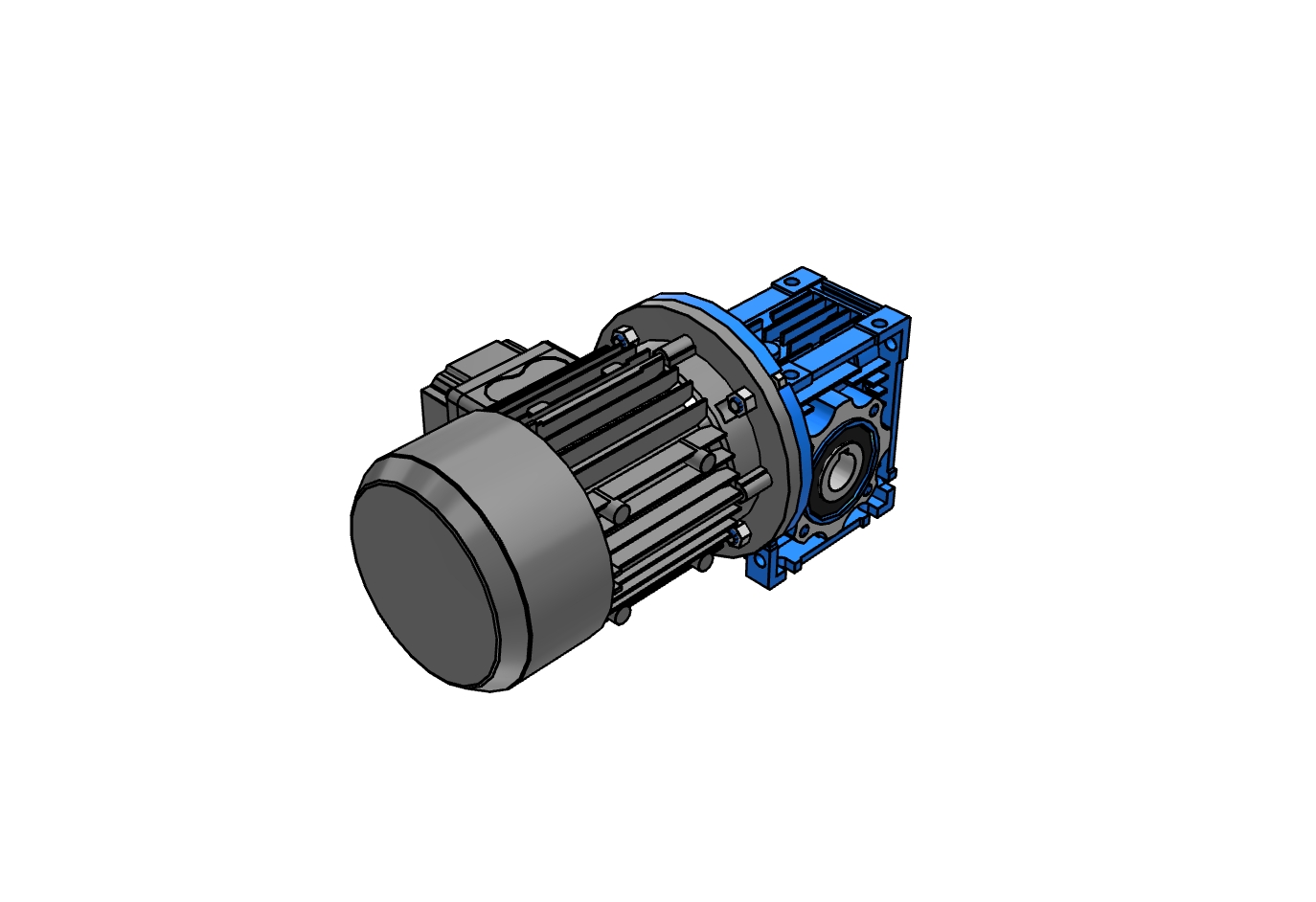 WORM GEARED MOTOR 0.37HP 050, 55.8 RPM